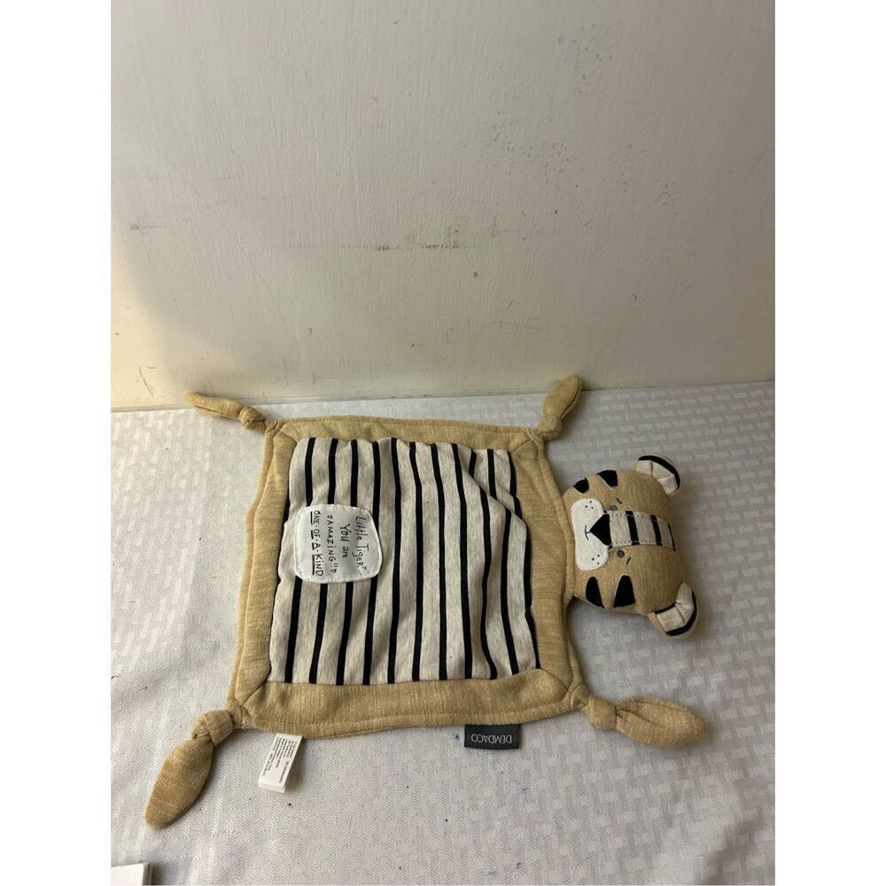 Demdaco Striped Tiger blankie rattle‎ new